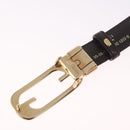 GUCCI Belt Leather 44.1"" Black Gold Auth 205723-12