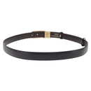 GUCCI Belt Leather 44.1"" Black Gold Auth 205723-2