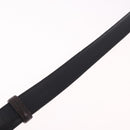 GUCCI Belt Leather 44.1"" Black Gold Auth 205723-6