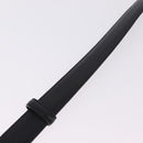 GUCCI Belt Leather 44.1"" Black Gold Auth 205723-8