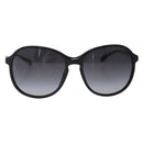 CHANEL Sunglasses plastic Black Silver CC Auth 205725M-2
