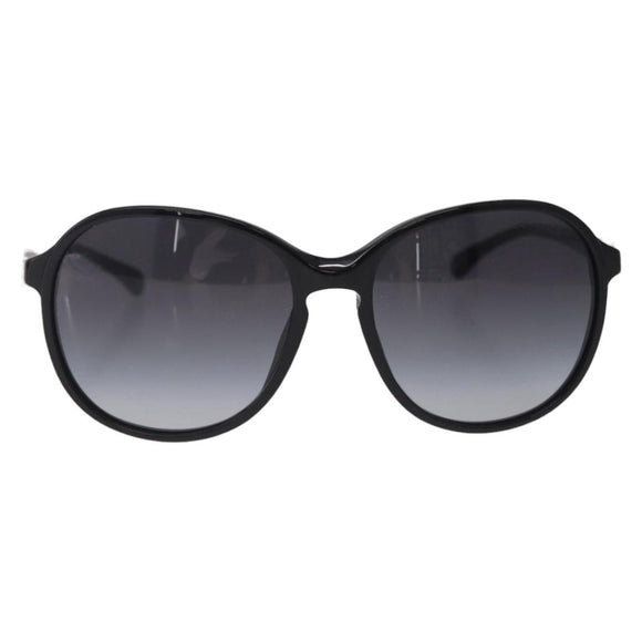 CHANEL Sunglasses plastic Black Silver CC Auth 205725M