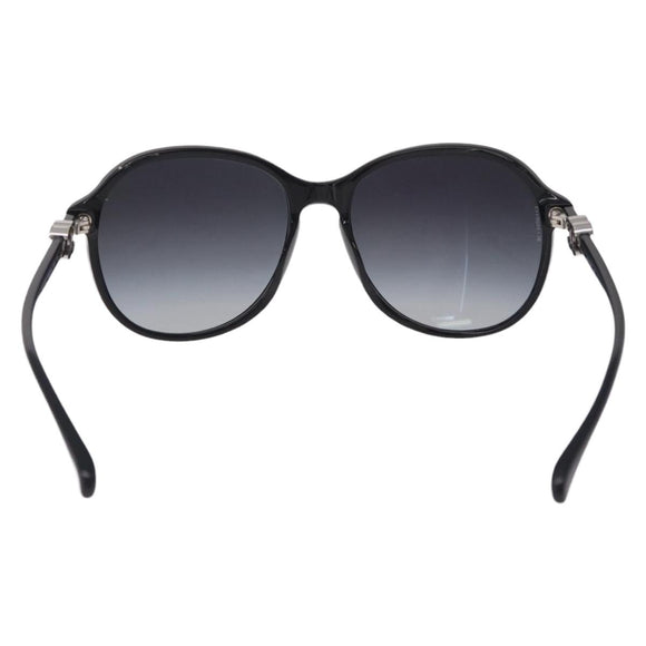 CHANEL Sunglasses plastic Black Silver CC Auth 205725M