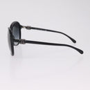 CHANEL Sunglasses plastic Black Silver CC Auth 205725M-8