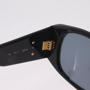 CHANEL Sunglasses plastic Black Gold CC Auth 205726-12