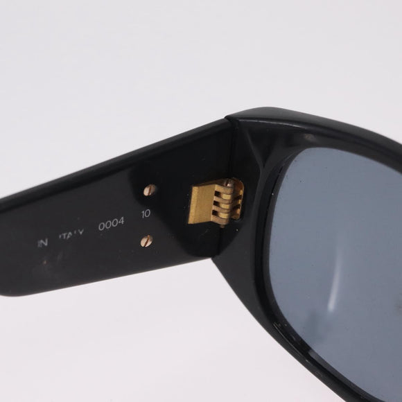 CHANEL Sunglasses plastic Black Gold CC Auth 205726