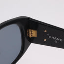 CHANEL Sunglasses plastic Black Gold CC Auth 205726-13