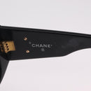 CHANEL Sunglasses plastic Black Gold CC Auth 205726-14