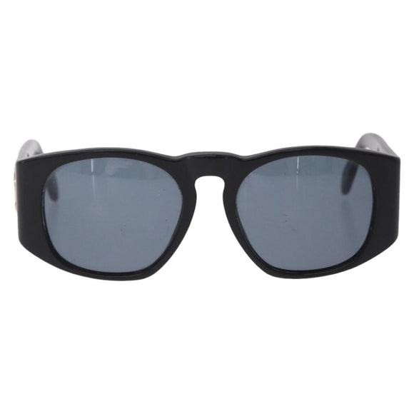 CHANEL Sunglasses plastic Black Gold CC Auth 205726