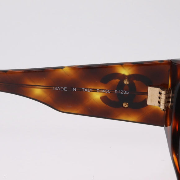 CHANEL Sunglasses plastic Brown CC Auth 205728M