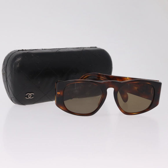 CHANEL Sunglasses plastic Brown CC Auth 205728M