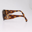 CHANEL Sunglasses plastic Brown CC Auth 205728M-6