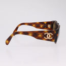 CHANEL Sunglasses plastic Brown CC Auth 205728M-9