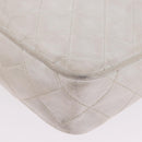 CHANEL Matelasse Chain Shoulder Bag Lamb Skin White Gold CC Auth 205734-15