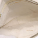 CHANEL Matelasse Chain Shoulder Bag Lamb Skin White Gold CC Auth 205734-18