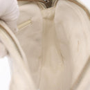 CHANEL Matelasse Chain Shoulder Bag Lamb Skin White Gold CC Auth 205734-19