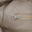 CHANEL Matelasse Chain Shoulder Bag Lamb Skin White Gold CC Auth 205734-21