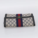 GUCCI GG Supreme Sherry Line Clutch Bag PVC Navy 84 01 006 Auth 205735-6