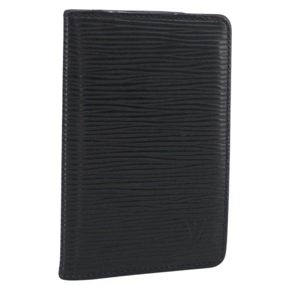LOUIS VUITTON Epi Organizer Dupoch Card Case Black M63582 LV Auth 205738