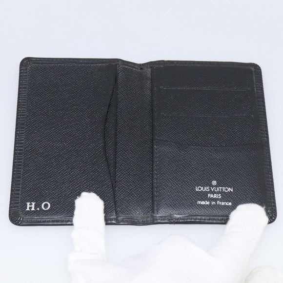 LOUIS VUITTON Epi Organizer Dupoch Card Case Black M63582 LV Auth 205738