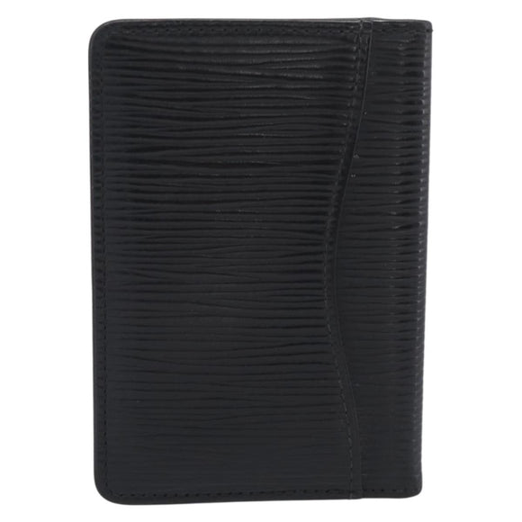 LOUIS VUITTON Epi Organizer Dupoch Card Case Black M63582 LV Auth 205738