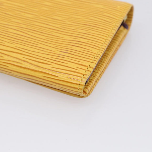 LOUIS VUITTON Epi Porte Monnaie Billets Tresor Wallet Yellow M63509 Auth 205739A