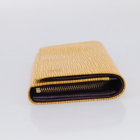 LOUIS VUITTON Epi Porte Monnaie Billets Tresor Wallet Yellow M63509 Auth 205739A