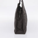 HERMES Her Line MM Hand Bag Canvas Gray Silver Auth 205800A-4