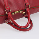 LOUIS VUITTON Epi Keepall 50 Boston Bag Red M42967 LV Auth 205802A-7