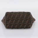 FENDI Zucca Canvas Hand Bag Brown Gold Tone Auth 205803-5
