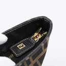 FENDI Zucca Canvas Hand Bag Brown Gold Tone Auth 205803-17