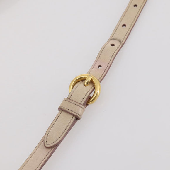 Miu Miu Matelasse Shoulder Bag Leather Pink Gold Tone Auth 205812A