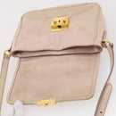 Miu Miu Matelasse Shoulder Bag Leather Pink Gold Tone Auth 205812A-10