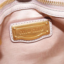Miu Miu Matelasse Shoulder Bag Leather Pink Gold Tone Auth 205812A-28