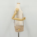 Miu Miu Matelasse Shoulder Bag Leather Pink Gold Tone Auth 205812A-33