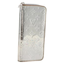 LOUIS VUITTON Monogram Mirror Zippy Wallet Vertical Silver M80808 Auth 205814A-1