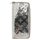 LOUIS VUITTON Monogram Mirror Zippy Wallet Vertical Silver M80808 Auth 205814A-13