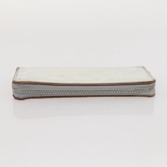 LOUIS VUITTON Monogram Mirror Zippy Wallet Vertical Silver M80808 Auth 205814A