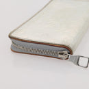 LOUIS VUITTON Monogram Mirror Zippy Wallet Vertical Silver M80808 Auth 205814A-6