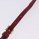 VALENTINO Rock Studs Shoulder Bag Leather Red Gold Tone Auth 205816-16