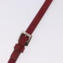 VALENTINO Rock Studs Shoulder Bag Leather Red Gold Tone Auth 205816-15