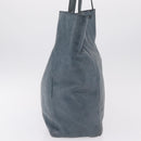 Miu Miu Tote Bag Leather Navy Silver Auth 205818-6