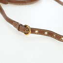 Miu Miu Shoulder Bag Leather 2way Brown Gold Tone Auth 205819A-9