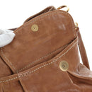Miu Miu Shoulder Bag Leather 2way Brown Gold Tone Auth 205819A-20