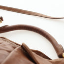 Miu Miu Shoulder Bag Leather 2way Brown Gold Tone Auth 205819A-14