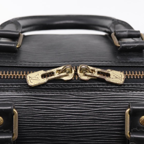 LOUIS VUITTON Epi Keepall 45 Boston Bag Noir M42972 LV Auth 205821A