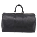 LOUIS VUITTON Epi Keepall 45 Boston Bag Noir M42972 LV Auth 205821A-2