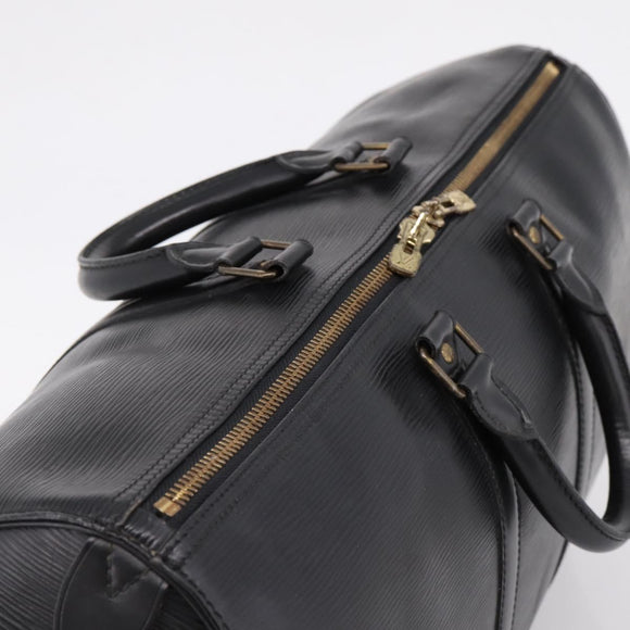 LOUIS VUITTON Epi Keepall 45 Boston Bag Noir M42972 LV Auth 205821A