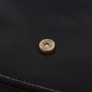 CELINE Circle Shoulder Bag Leather Black Gold Tone Auth 205823-22