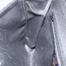 CELINE Circle Shoulder Bag Leather Black Gold Tone Auth 205823-26